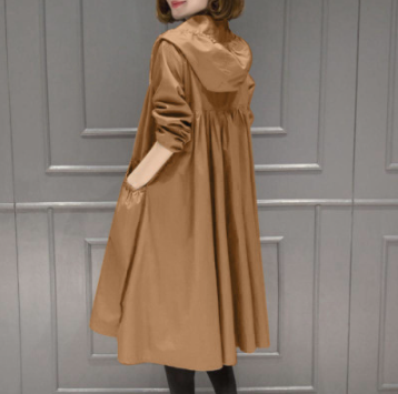 Chic Korean Hooded Trench Coat