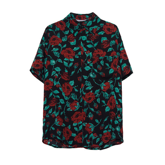 Chic Retro Floral Casual Shirt