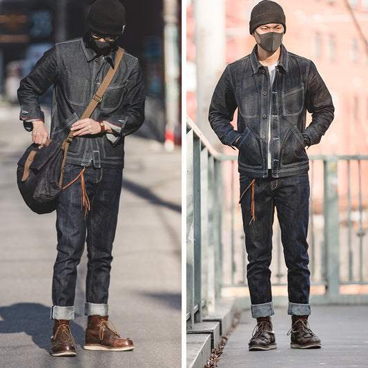Vintage Dark Straight-Cut Jeans