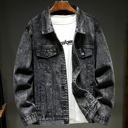 Men's Slim Fit Ash Denim Jacket
